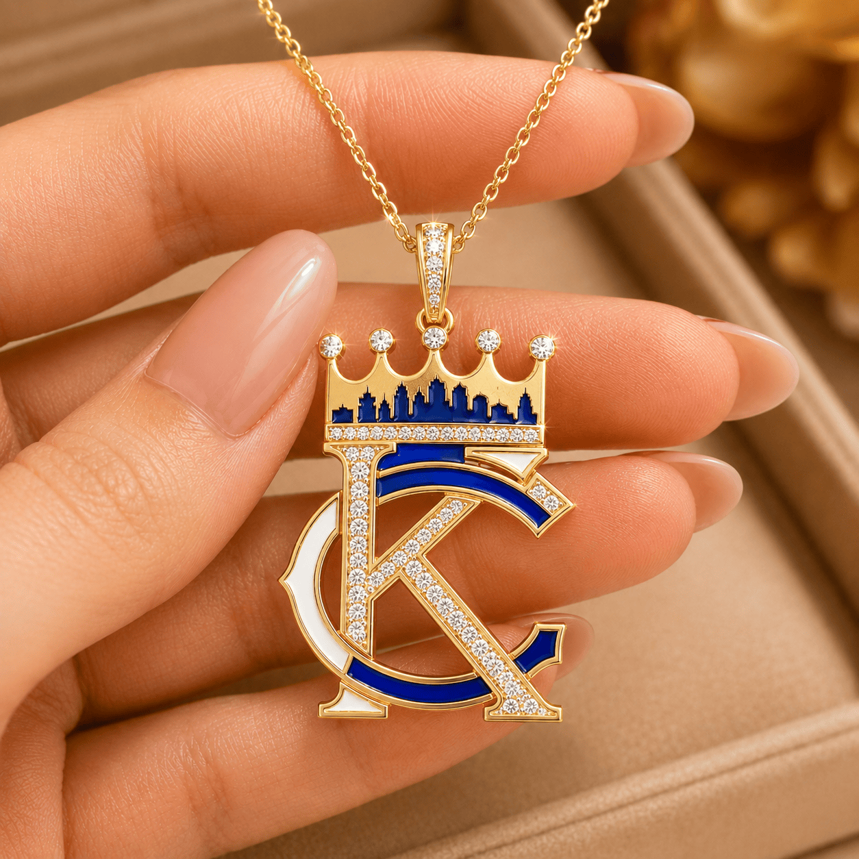 KCR Solid Gold Chain with Diamond Pendant BMD