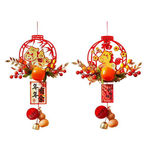 2026 Lunar New Year Door Pendant PVC Fabric Blessing Ornament for Home Front Door Window Party Festival Decoration
