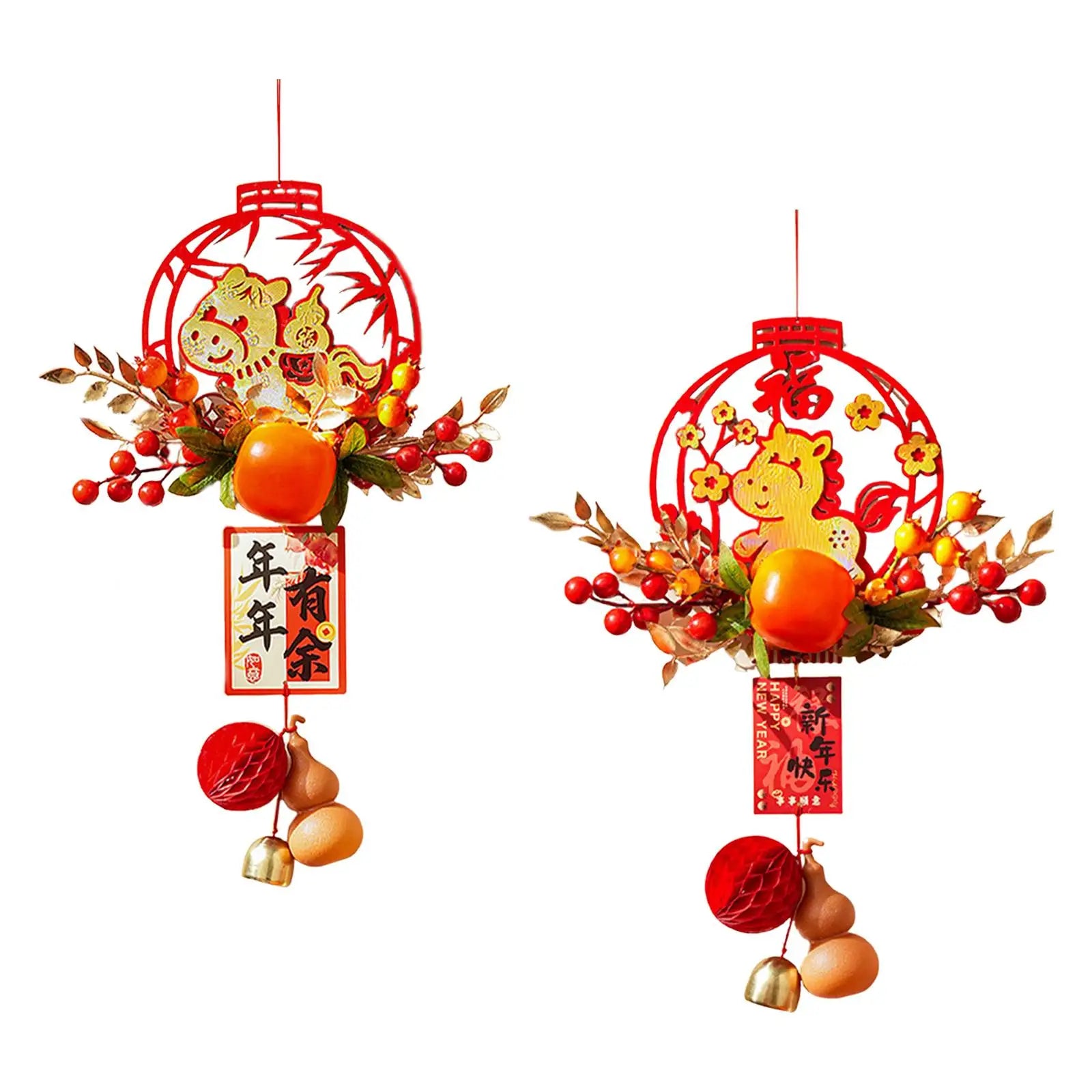 2026 Lunar New Year Door Pendant PVC Fabric Blessing Ornament for Home Front Door Window Party Festival Decoration